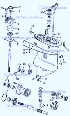Johnson Evinrude outboard 9.9 -15 hp drawing