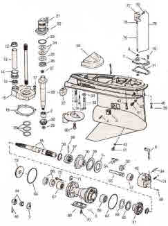 OMC Cobra parts drawing lower gearcase