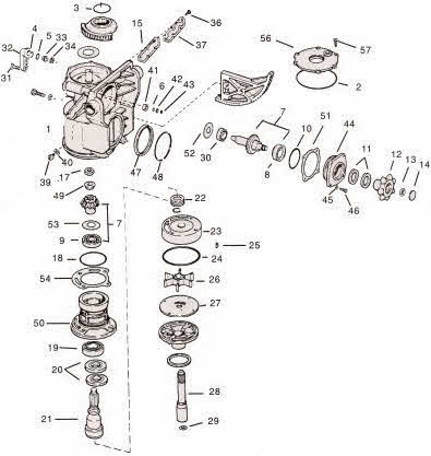 OMC 800 400 Stringer stern drive parts drawing upper gearcase