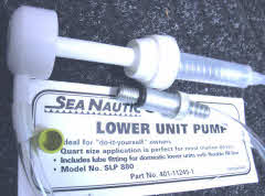 Outboard lower unit oil pump