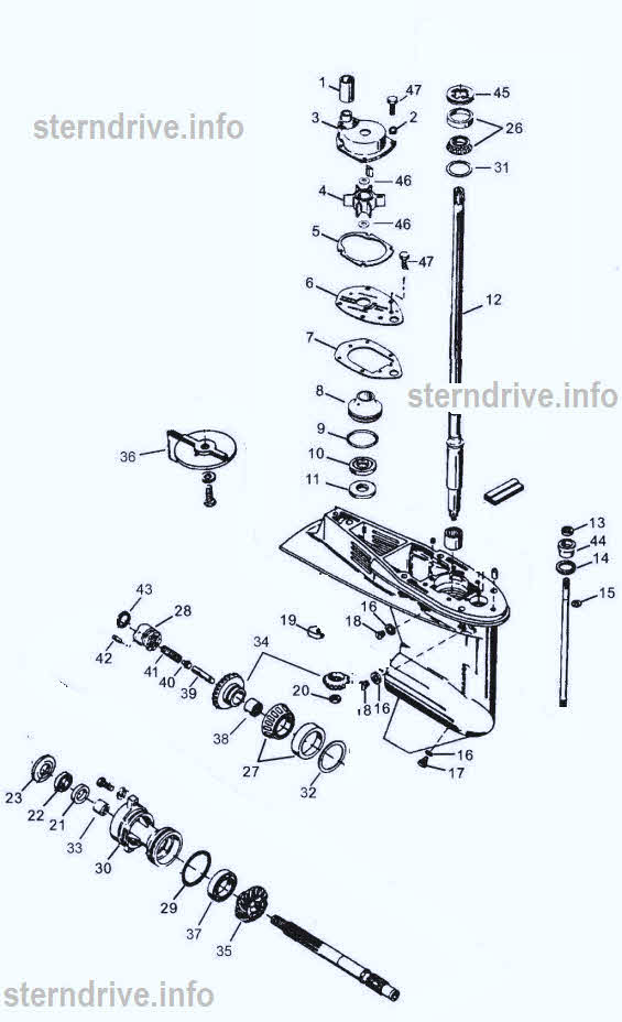 Mercury outboard parts drawing 50-55-60 hp. 2 stroke