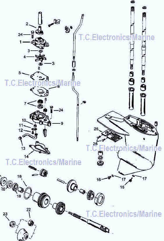 Mercury parts drawing 6, 8, 9.9, 10 and15 hp